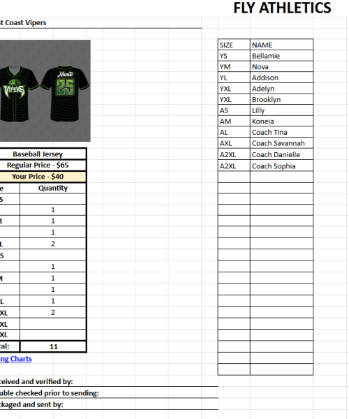 East Coast Vipers Jersey