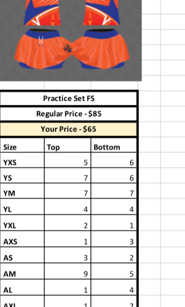Keansburg Titans Practice Sets