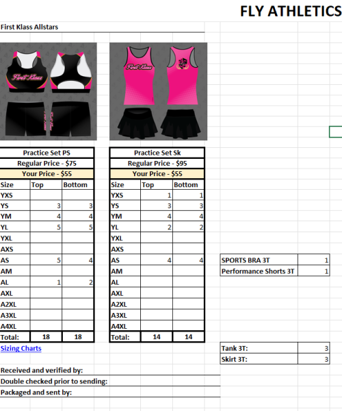 Order- First Klass (Extra Sets)