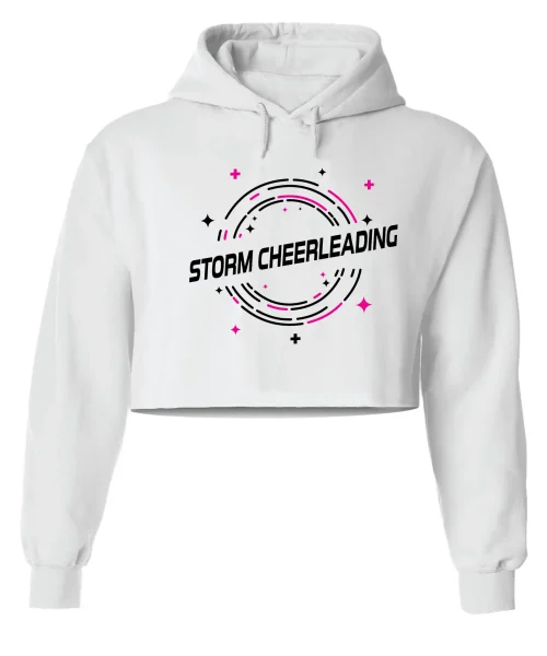 SC White Crop Hoodie