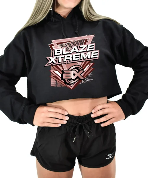 BX Black Crop Hoodie