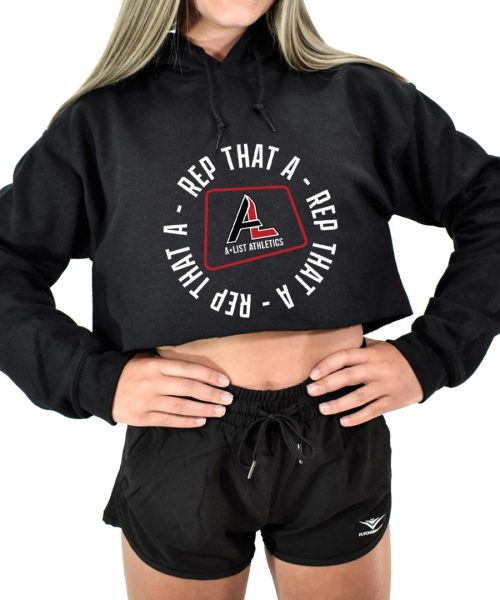 ALA Rep Black Crop Hoodie