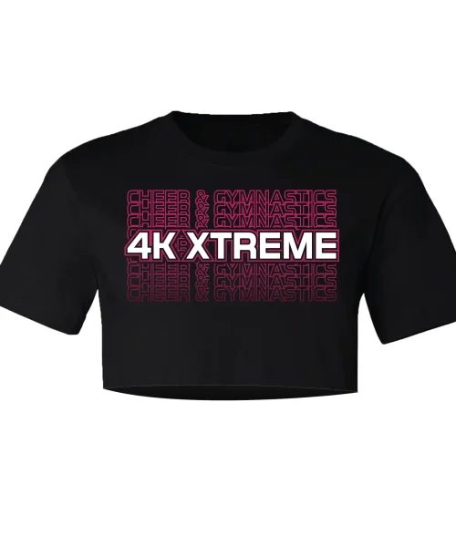 4K Black Crop Tee