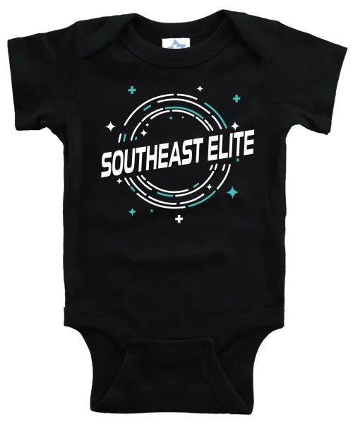 Southeast Elite Black Baby Onesie