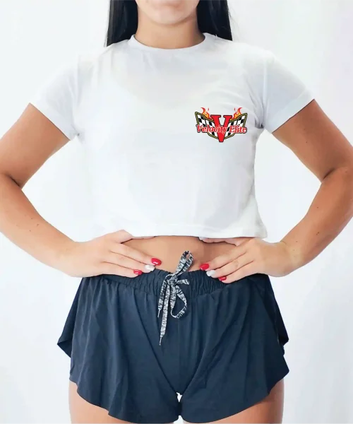 VE Special White Crop Tee