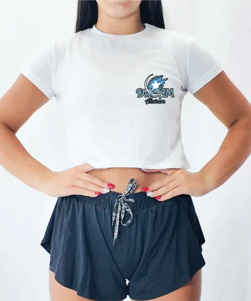 Dream Special White Crop Tee