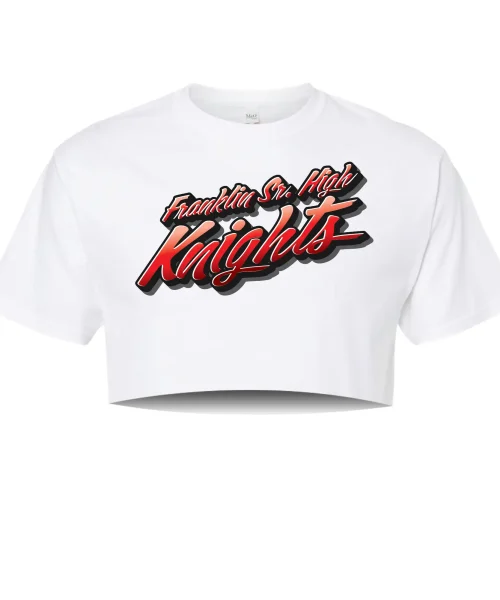 Knights White Crop Tee