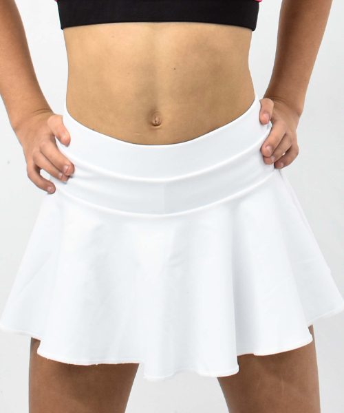 White 2-in-1 Athletic Skirt