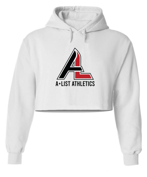 ALA Logo White Crop Hoodie