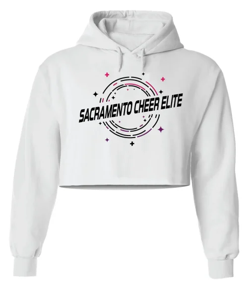 SCE White Crop Hoodie