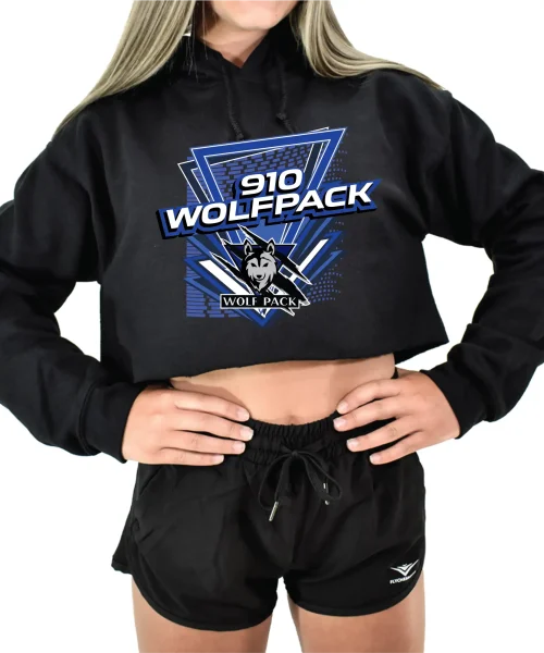 910 Black Crop Hoodie