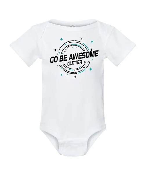 GBA Glitter White Baby Onesie
