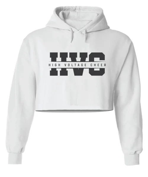 HVC White Crop Hoodie