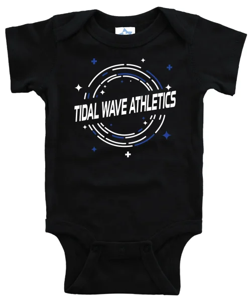TWA Black Baby Onesie