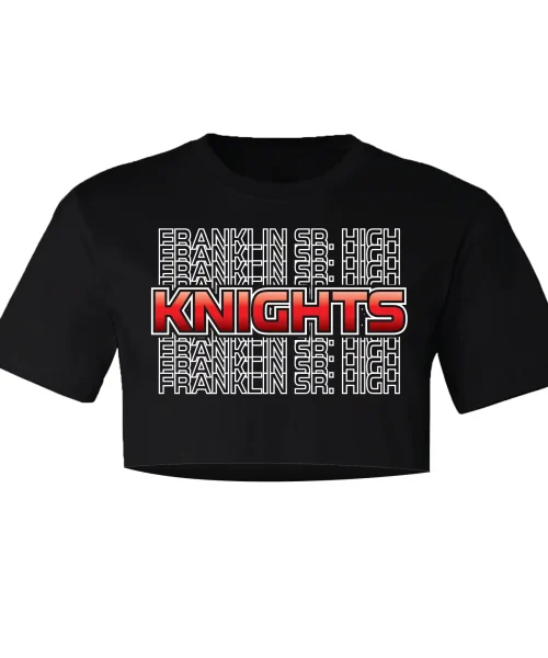 Knights Black Crop Tee
