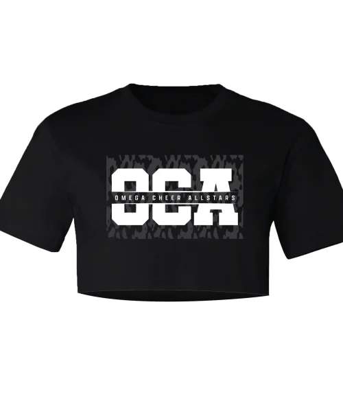 OCA Black Crop Tee