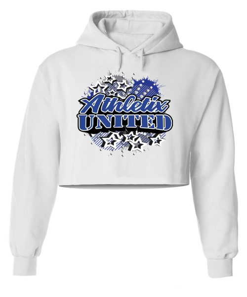 AU White Crop Hoodie