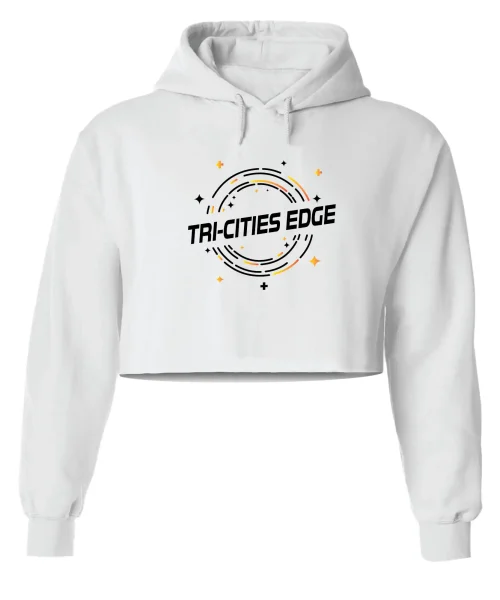 TCE White Crop Hoodie