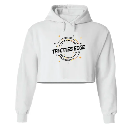 TCE White Crop Hoodie