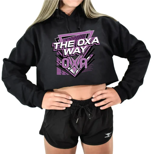 OXA Black Crop Hoodie