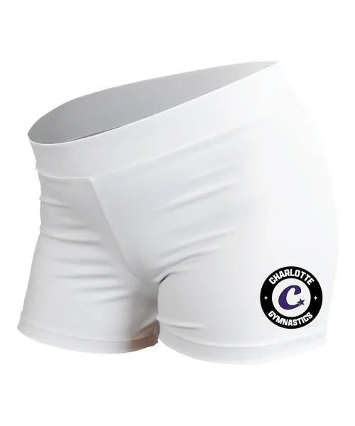 Charlotte Allstar Gymnastics White Performance Shorts