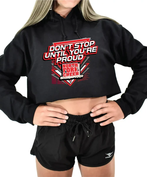 NFC Black Crop Hoodie