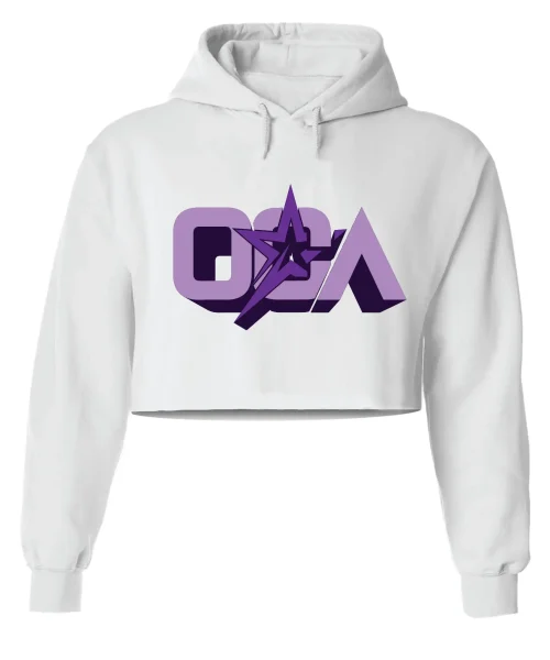 OCA White Crop Hoodie
