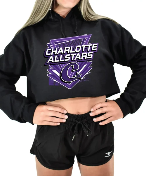 Charlotte Allstars Black Crop Hoodie