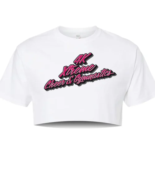 4K White Crop Tee