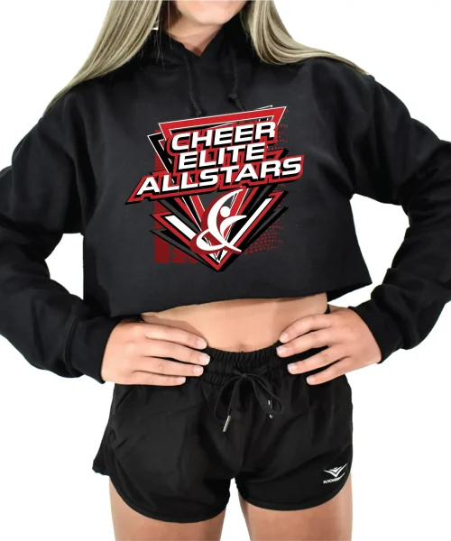 CE New Black Crop Hoodie