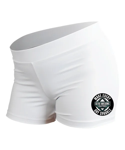 GBA Glitter White Performance Shorts