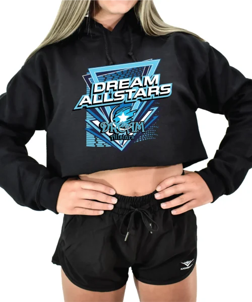 Dream Black Crop Hoodie