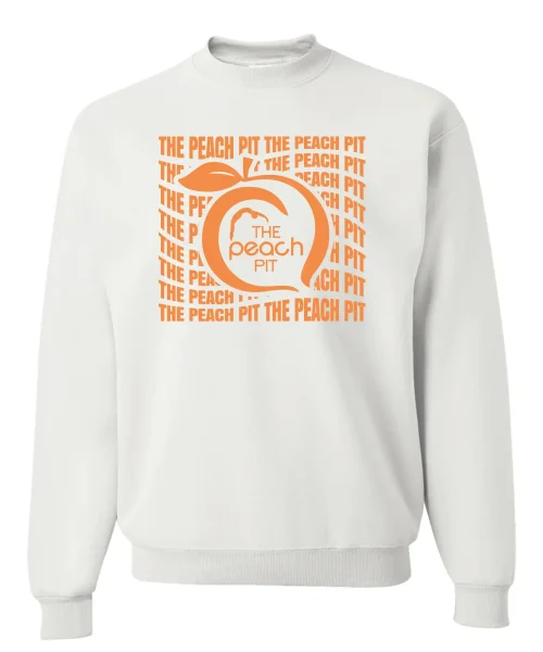 The Peach Pit White Crewneck