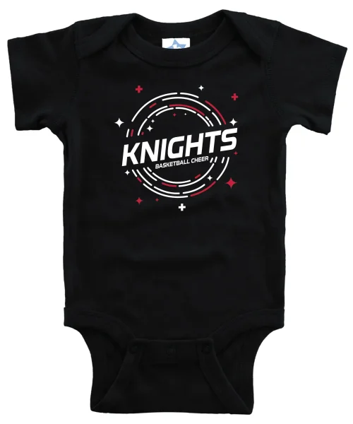 Knights Black Baby Onesie