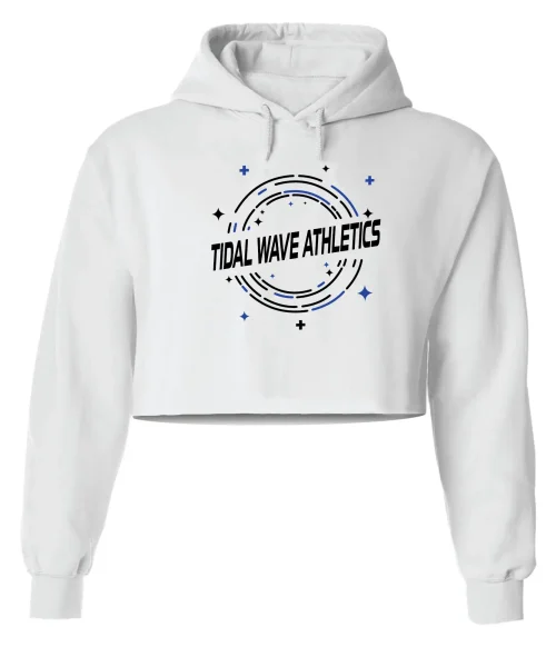 TWA White Crop Hoodie
