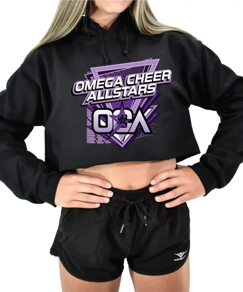 OCA Black Crop Hoodie