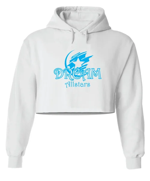 Dream White Crop Hoodie