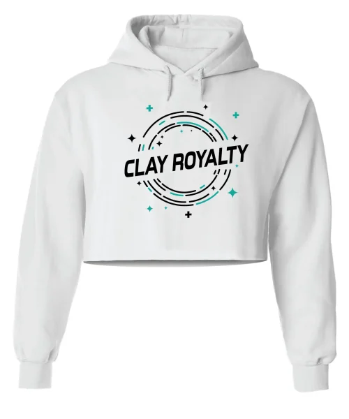 CR White Crop Hoodie