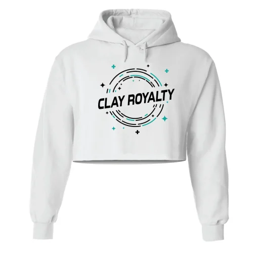 CR White Crop Hoodie