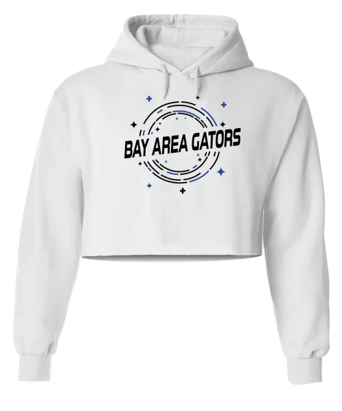 BAG White Crop Hoodie