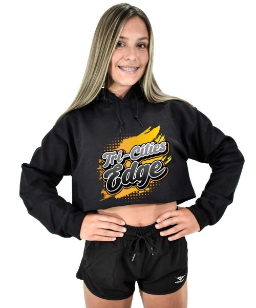 TCE New Black Crop Hoodie