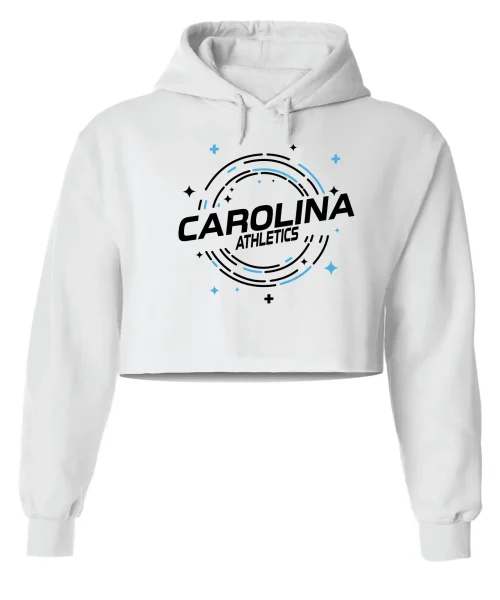 Carolina Athletics White Crop Hoodie