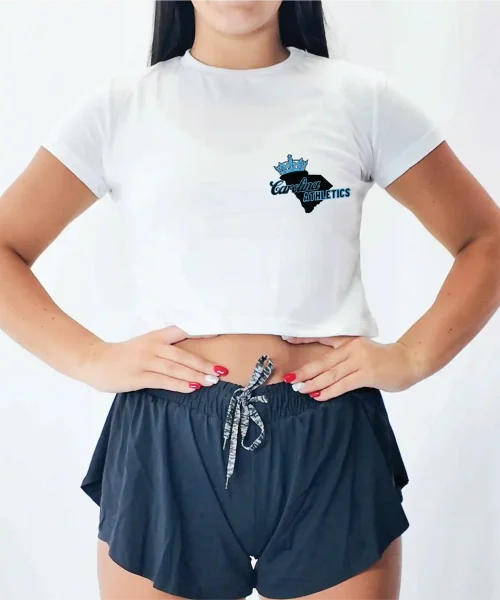 CA Special White Crop Tee
