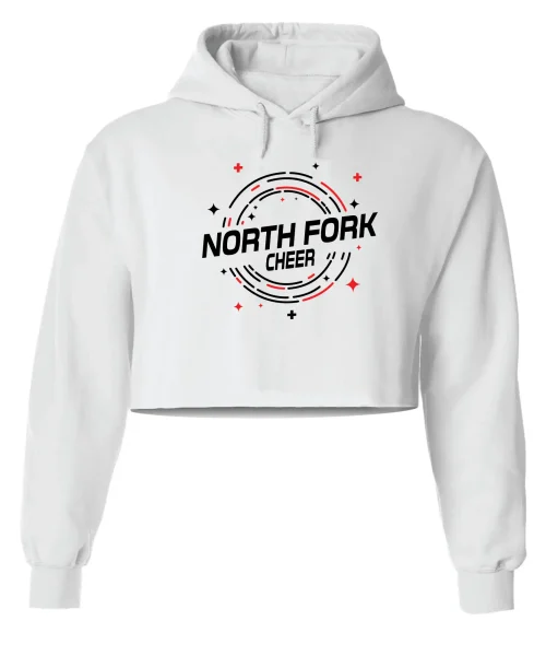NFC White Crop Hoodie