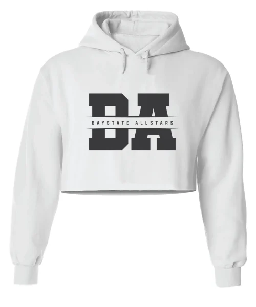 BA White Crop Hoodie