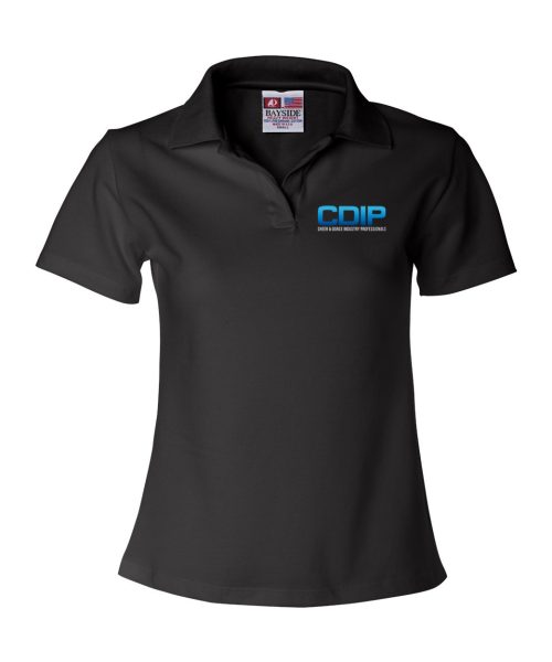 CDIP Women's Black Polo