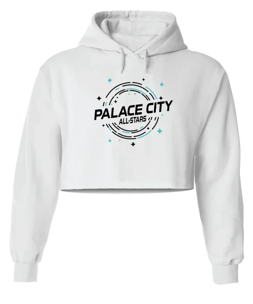 PCA White Crop Hoodie