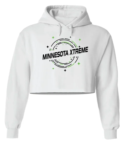 MX White Crop Hoodie