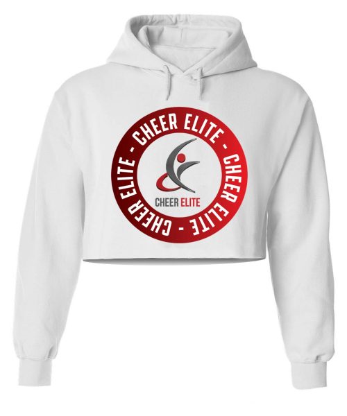 CE White Crop Hoodie