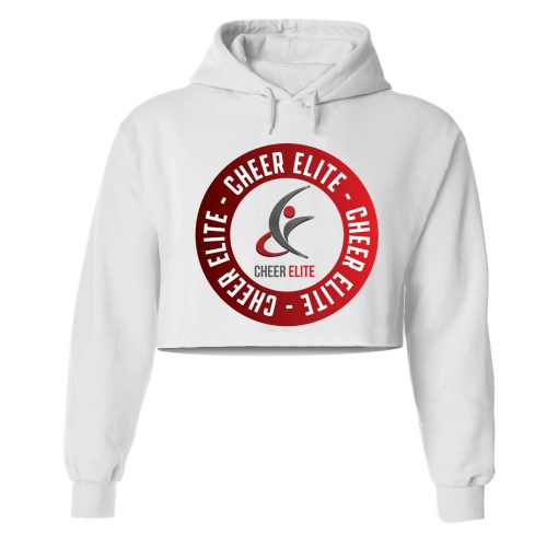 CE White Crop Hoodie